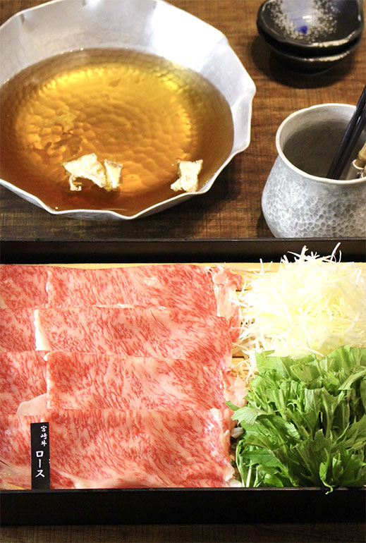 【プレミアムコース～宮崎牛のしゃぶしゃぶ～】